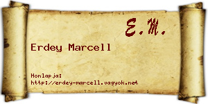 Erdey Marcell névjegykártya